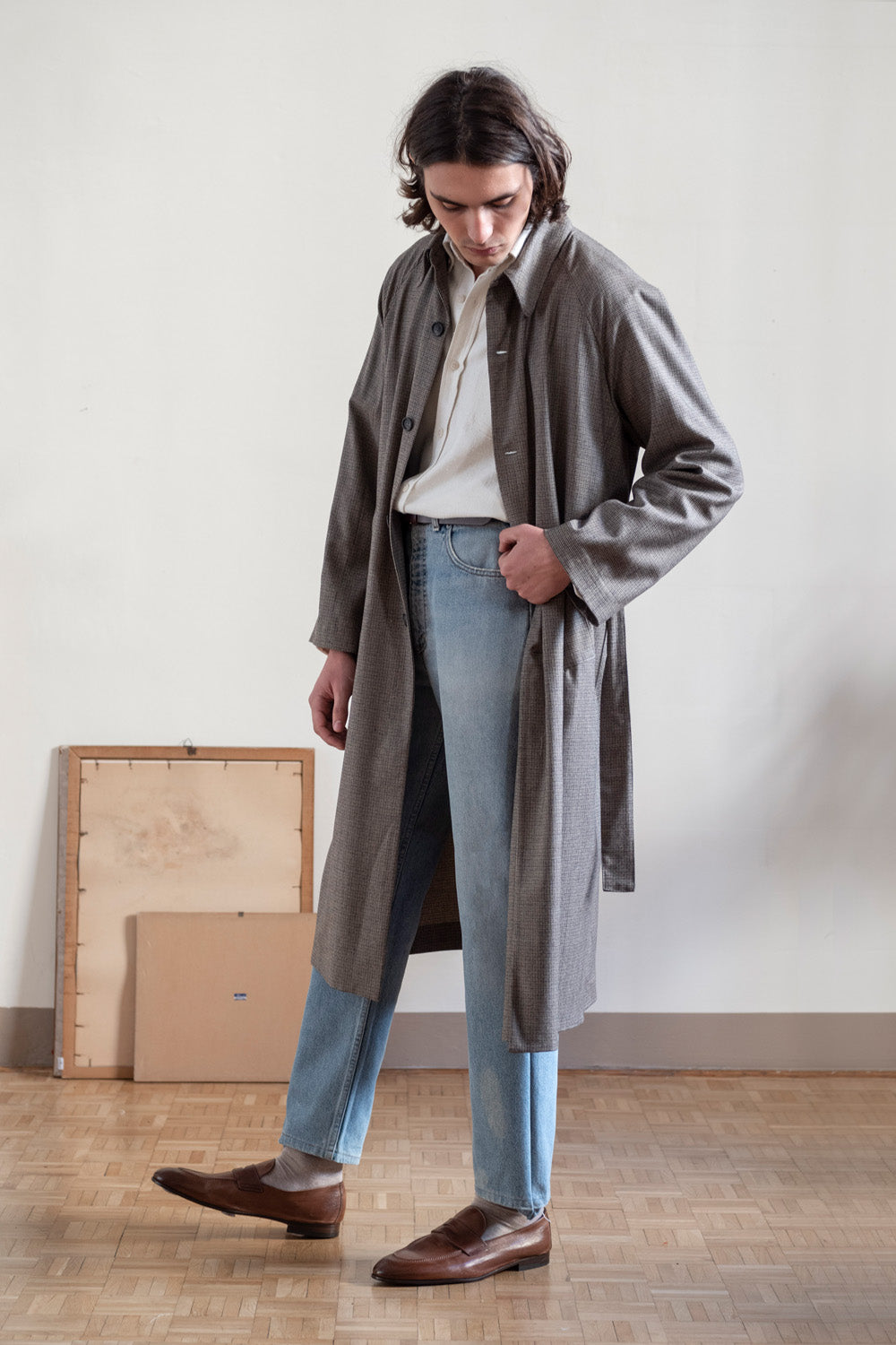 Cashmere Trench in Cadet