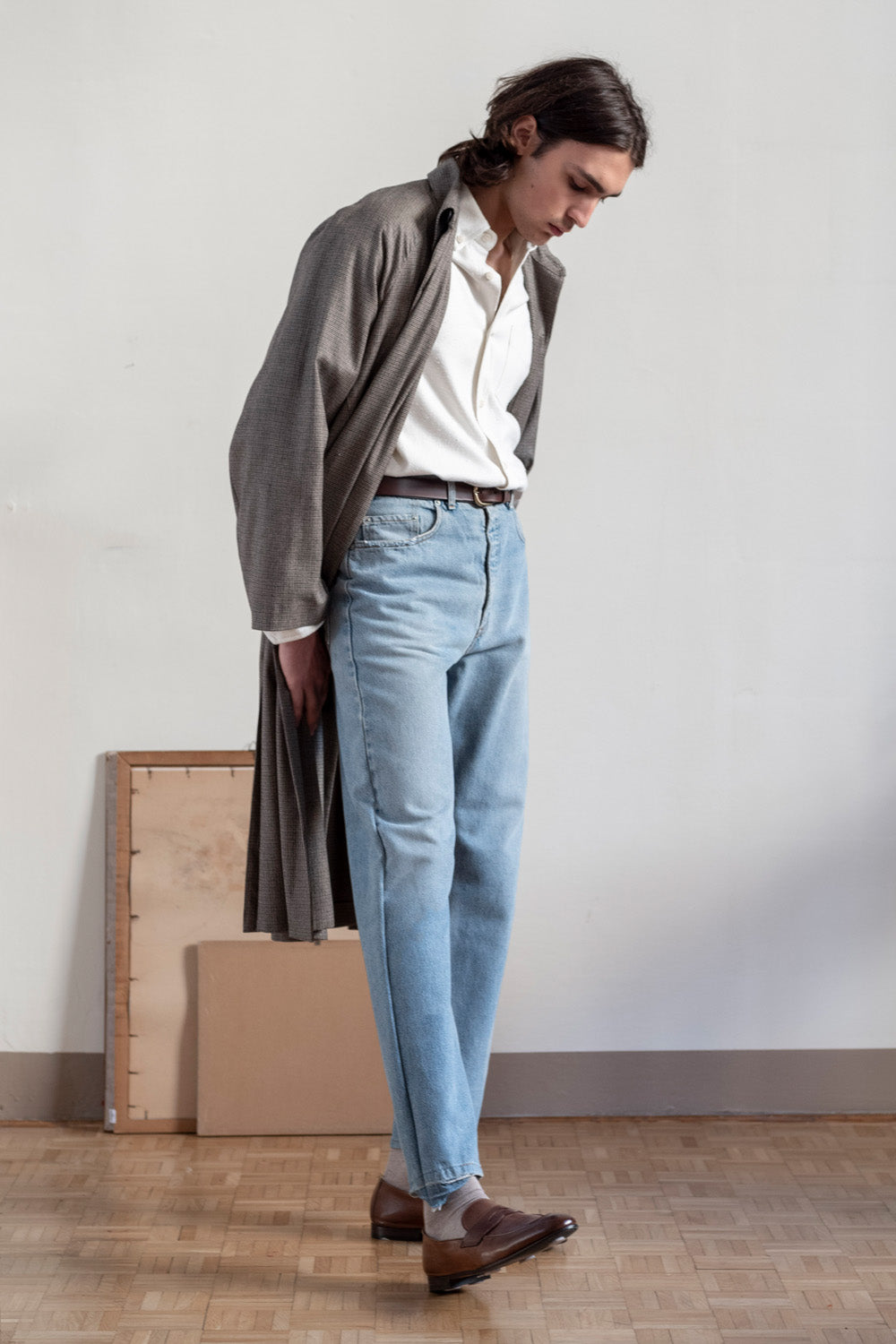 Cashmere Trench in Cadet