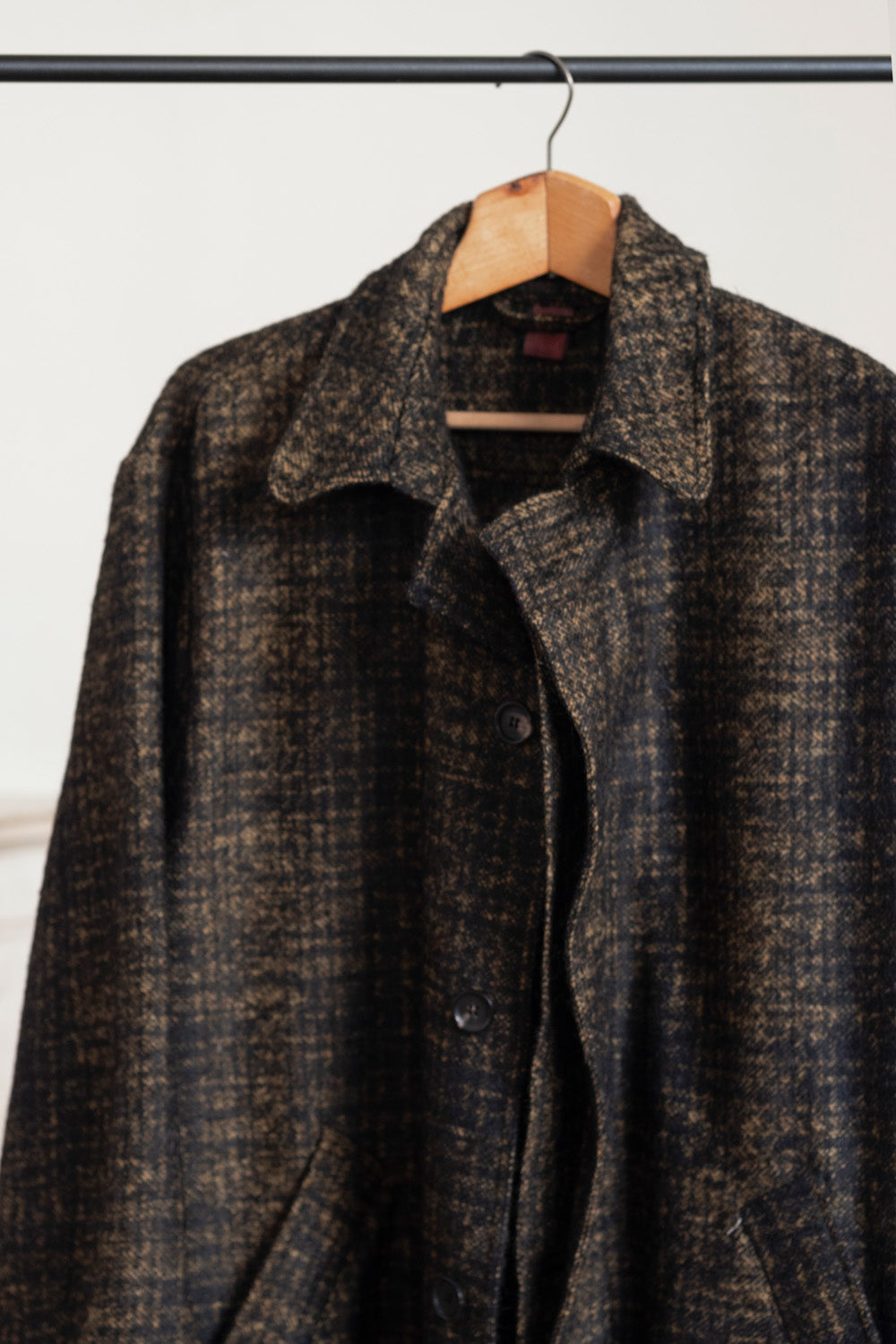 Wool Overcoat in Charcoal