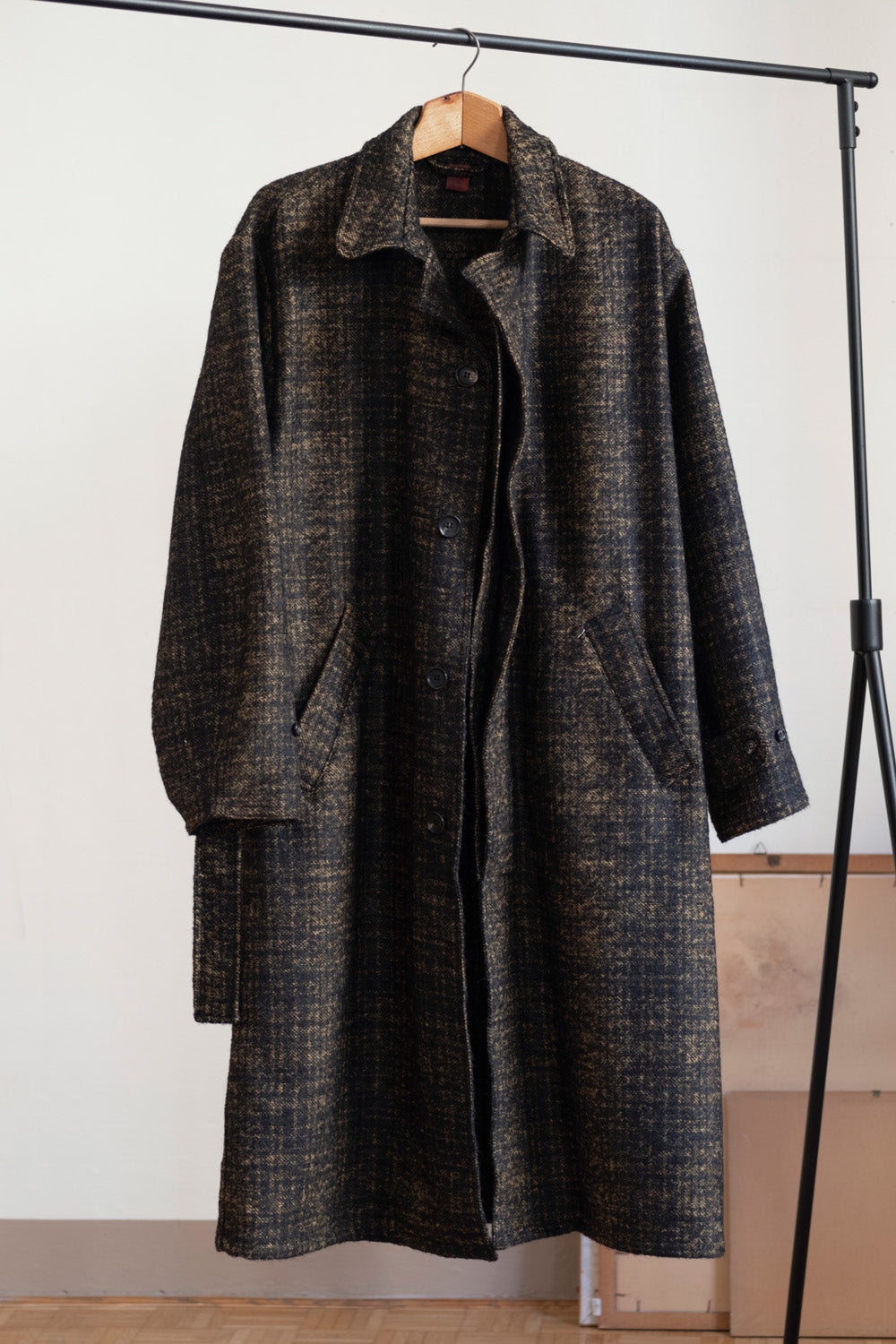 Wool Overcoat in Charcoal