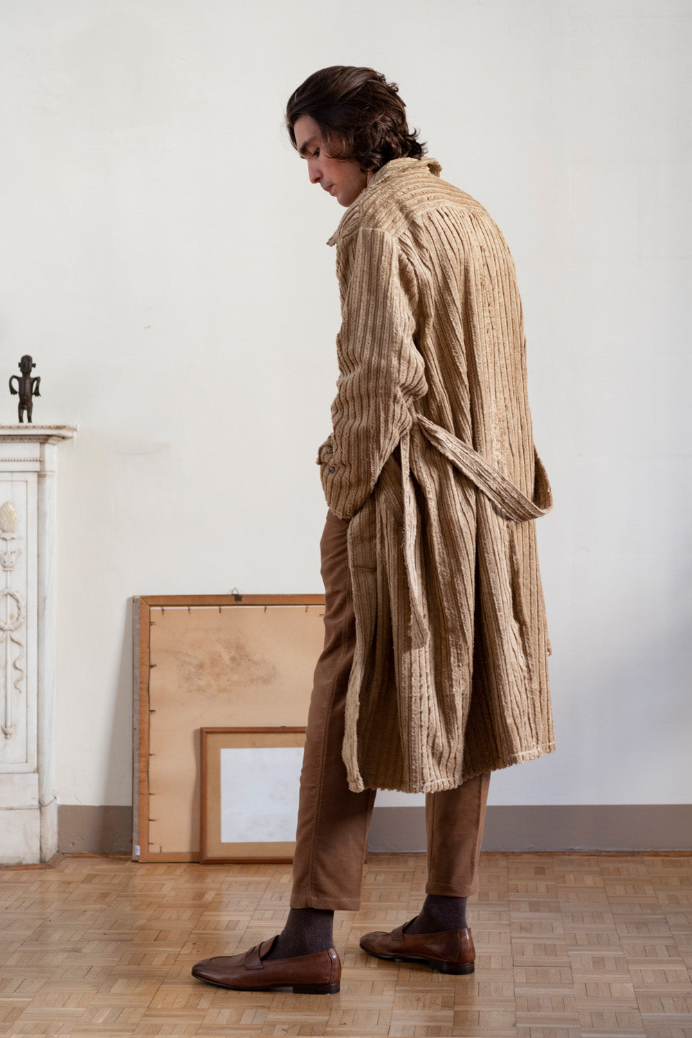 Cotton Overcoat in Hide
