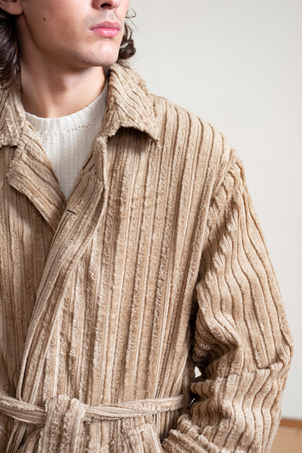 Cotton Overcoat in Hide