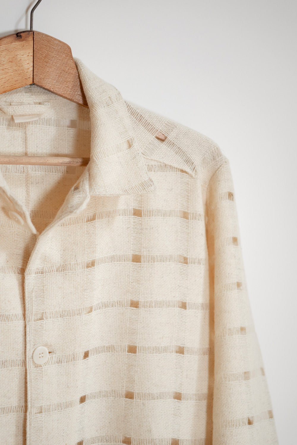 Wool Lab Coat in Quadrato