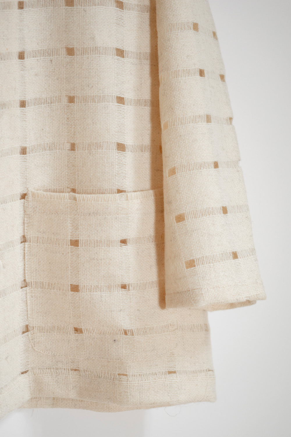 Wool Lab Coat in Quadrato