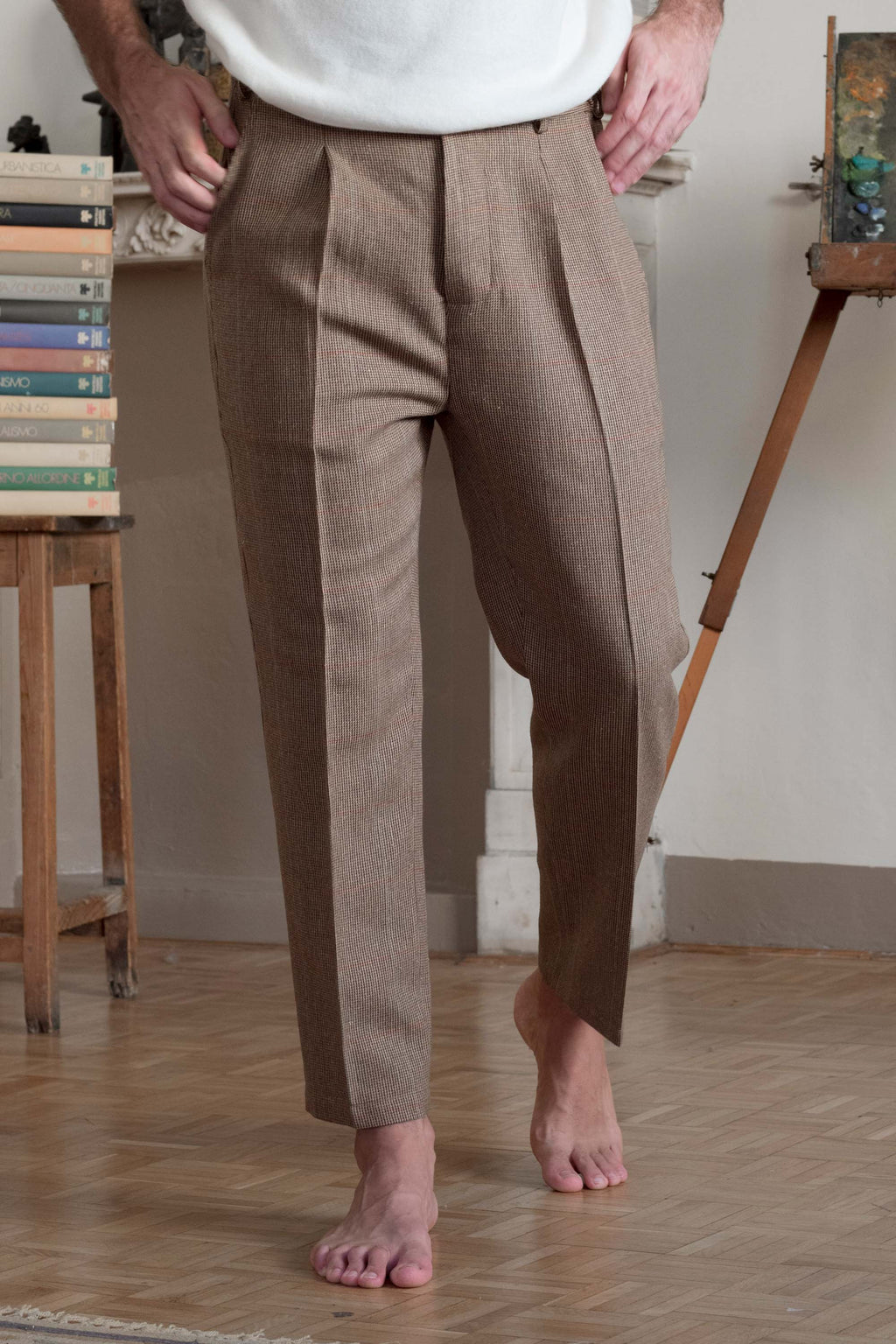 Wool Trousers in Teak