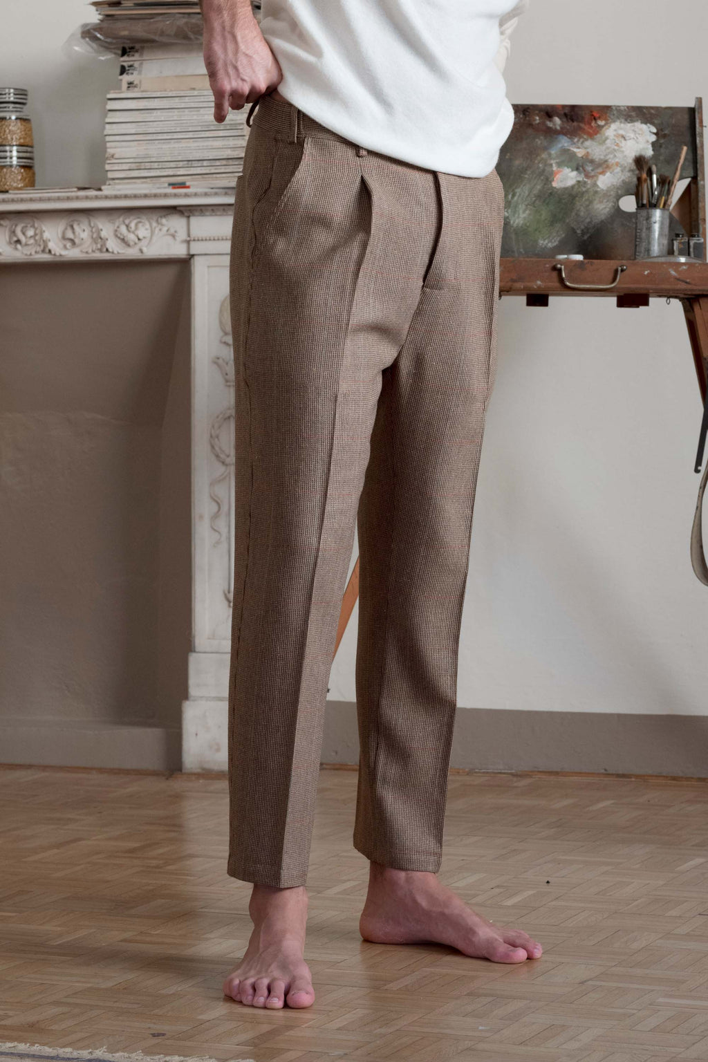 Wool Trousers in Teak