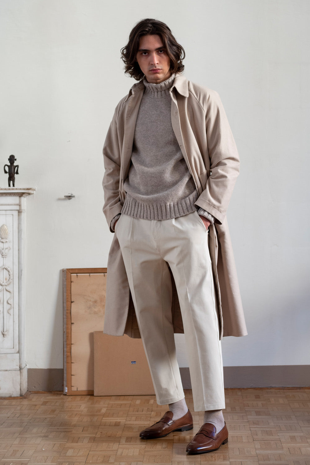 Cotton Trench in Biege