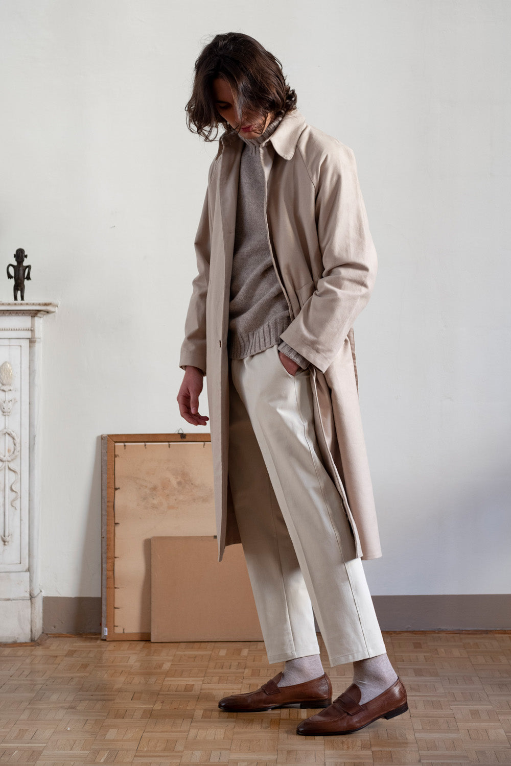 Cotton Trench in Biege