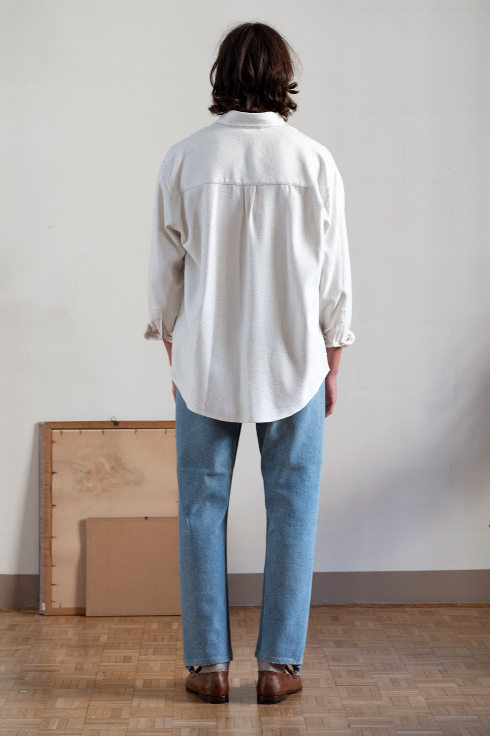 Oversized Shirt in Raw Silk